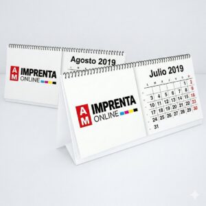 Calendario de mesa en espiral
