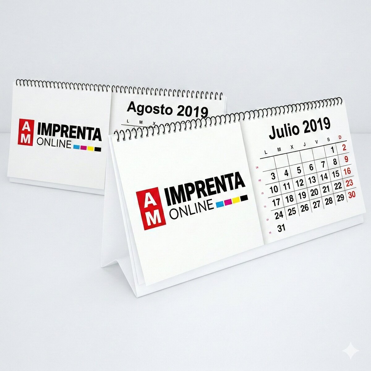 Calendario de mesa en espiral