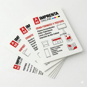 Carteles y pósters con el branding de AM Imprenta Online